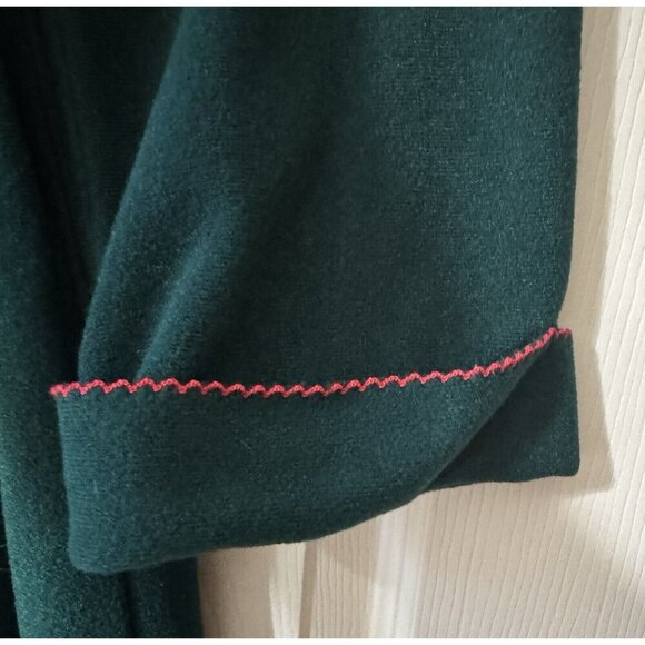 Vassarette Womens Dressing Gown Robe Small Vintage Green Christmas USA Housecoat - Picture 5 of 12